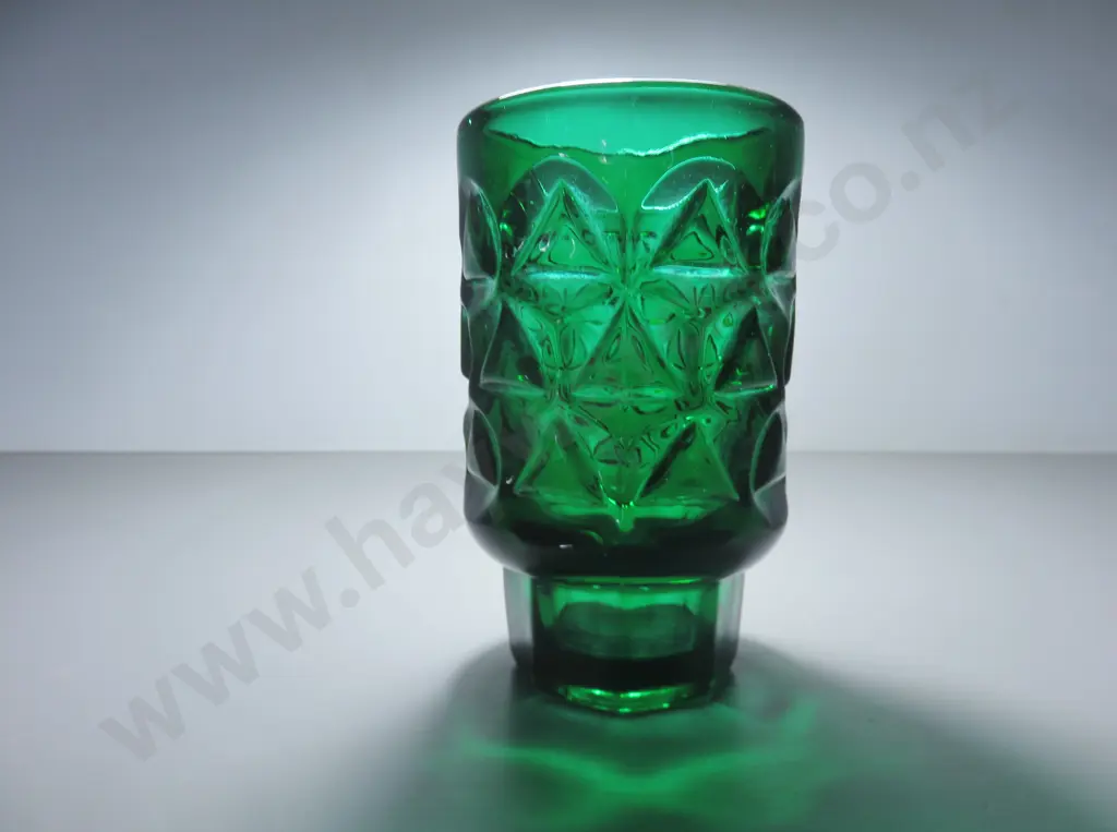 Vintage Bohemian pressed glass vase Image 1++