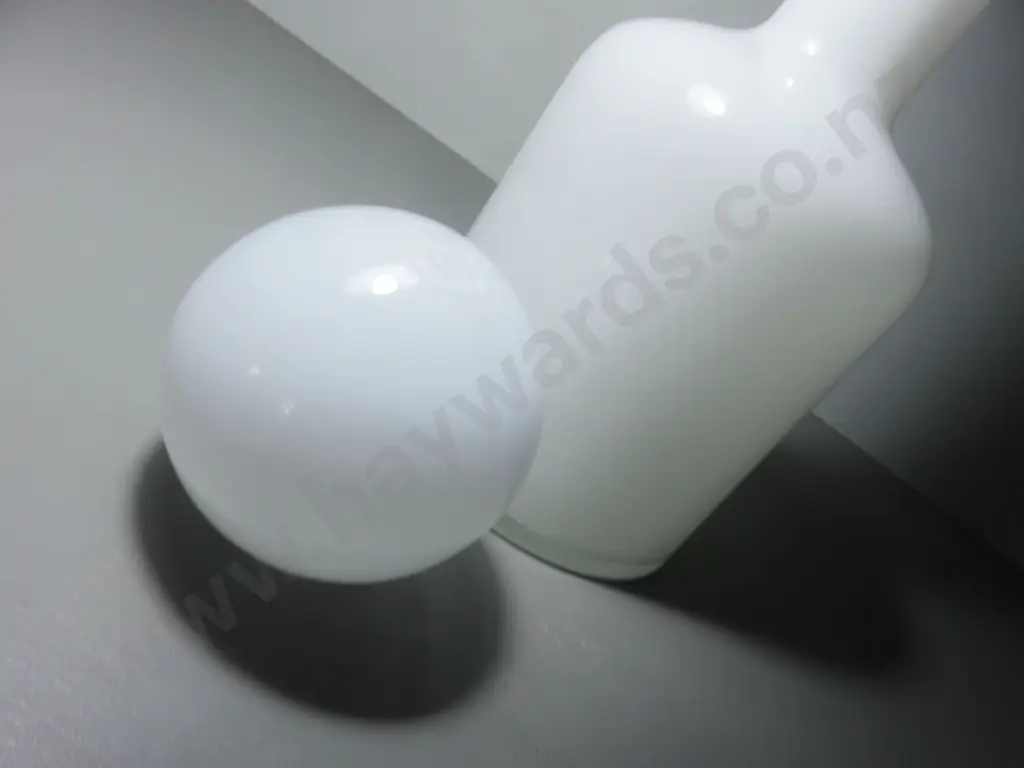 Large white Holmegaard of Denmark Gulvase with ball stopper Image 1++