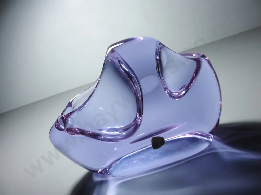 Superb Bohemian mid-century art glass sculpture Image 1++