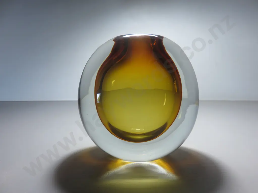 Heavy cased Orb like art glass Vase Image 1++