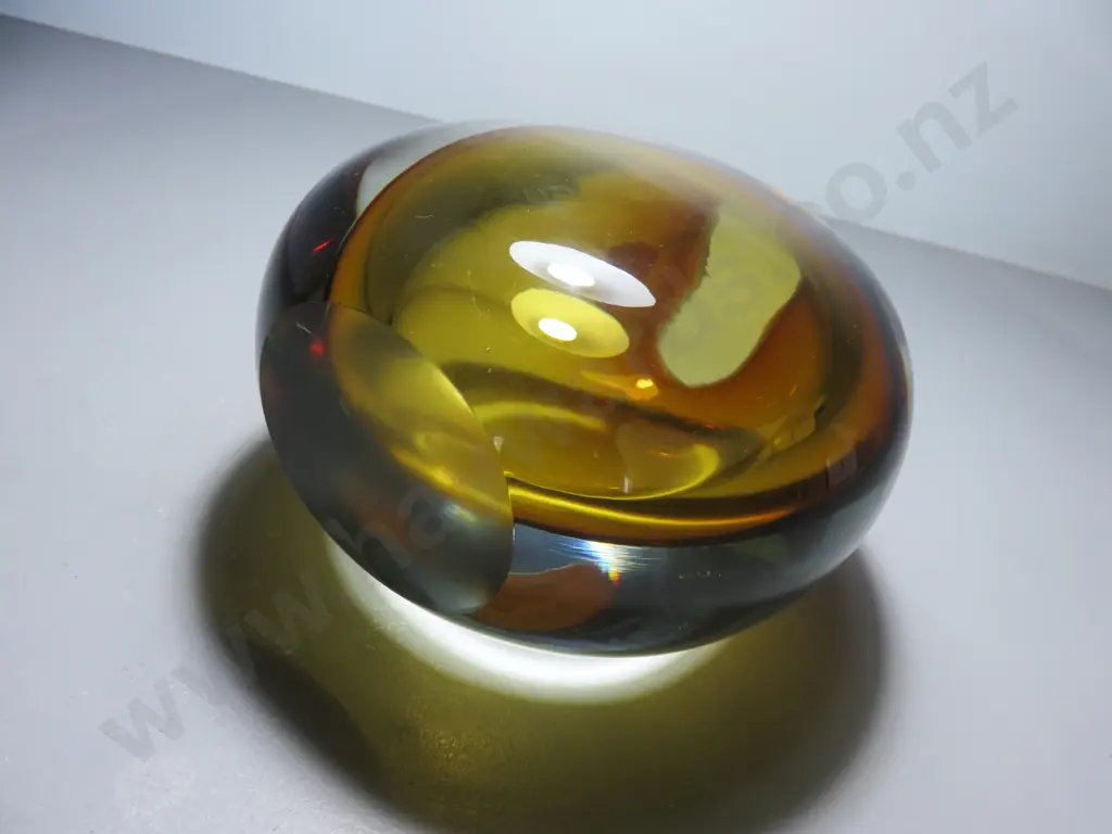 Heavy cased Orb like art glass Vase Image 1++
