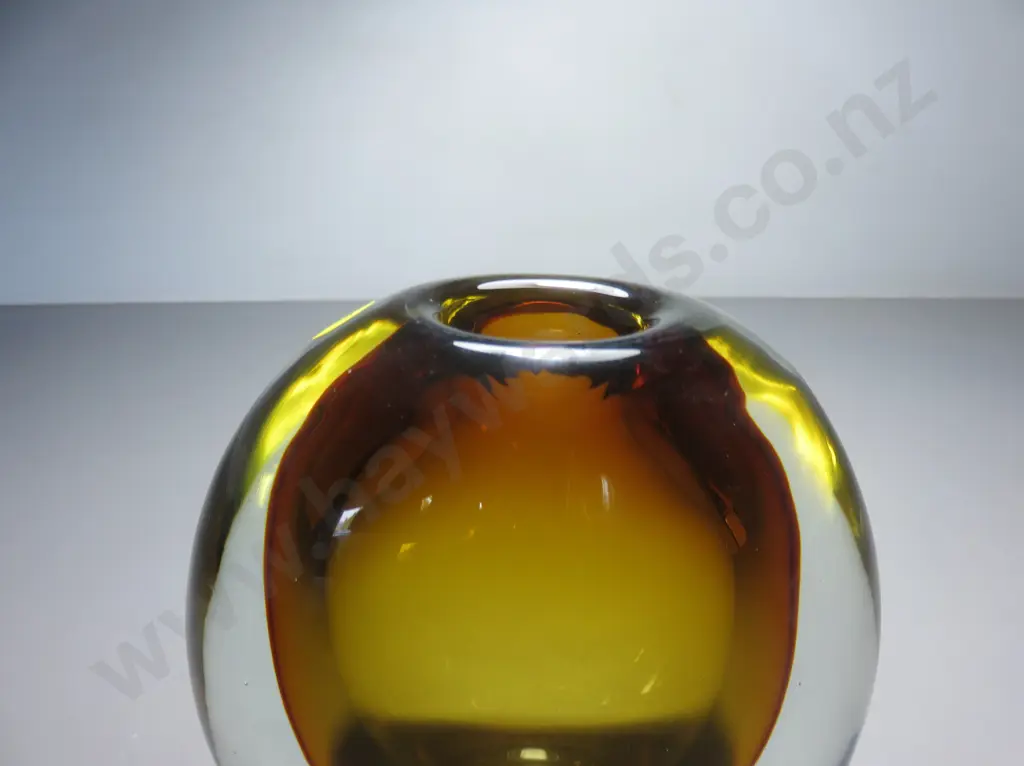 Heavy cased Orb like art glass Vase Image 1++