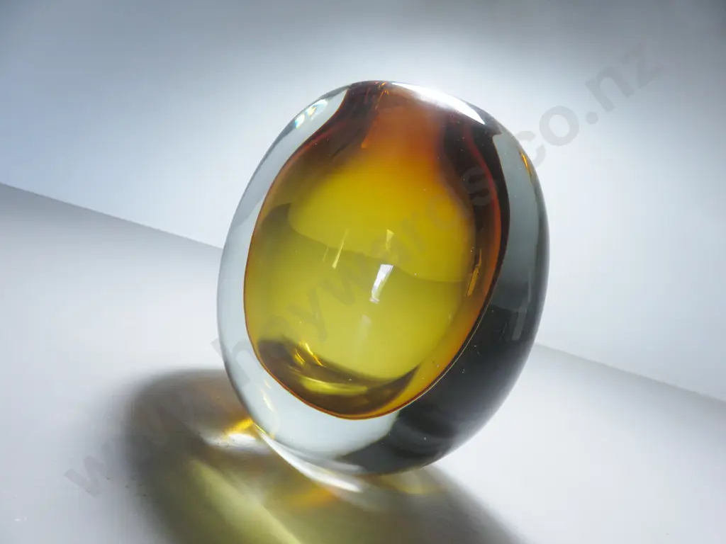 Heavy cased Orb like art glass Vase Image 1++