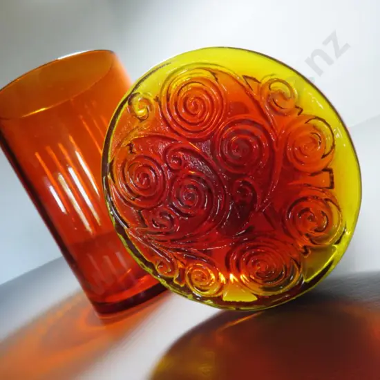 Early blenko art glass “Tobacco Jar”