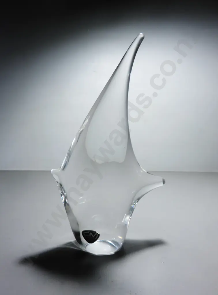 Early modernist FM Konstglas of Sweden art glass sculpture Image 1++