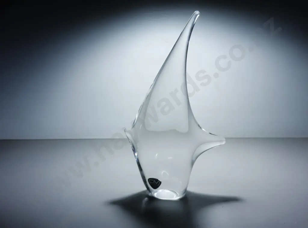 Early modernist FM Konstglas of Sweden art glass sculpture Image 1++