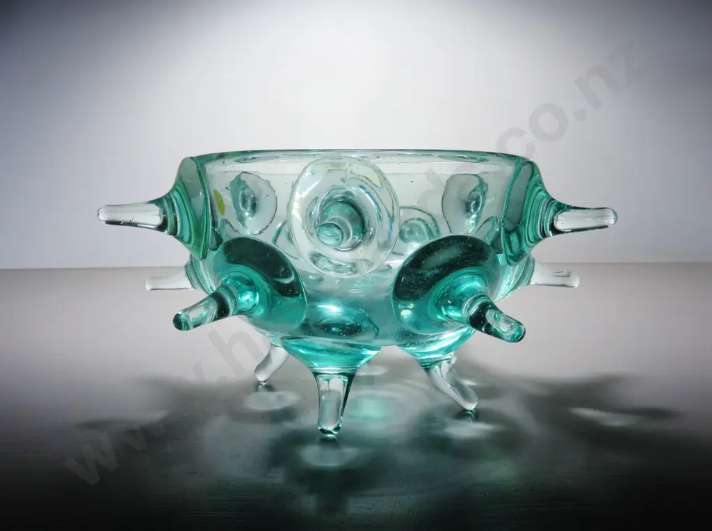 Vintage brutalist art glass vessel Image 1++