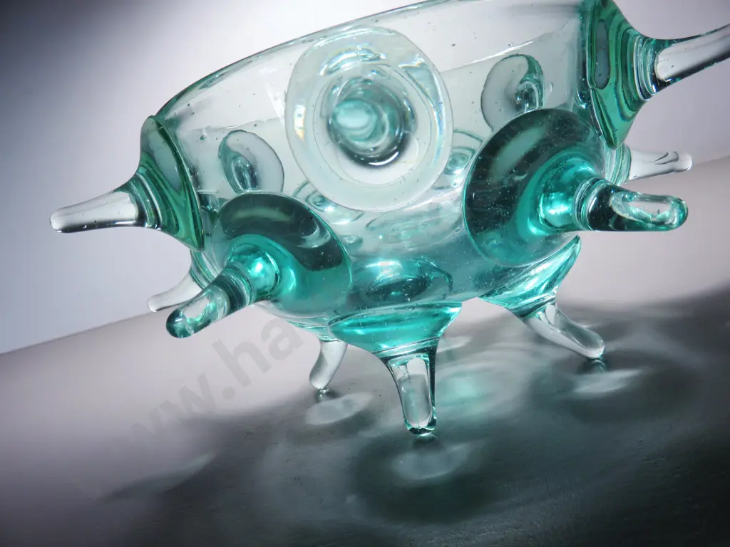 Vintage brutalist art glass vessel Image 1++