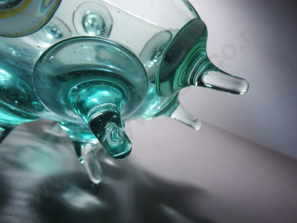 Vintage brutalist art glass vessel Image 1++
