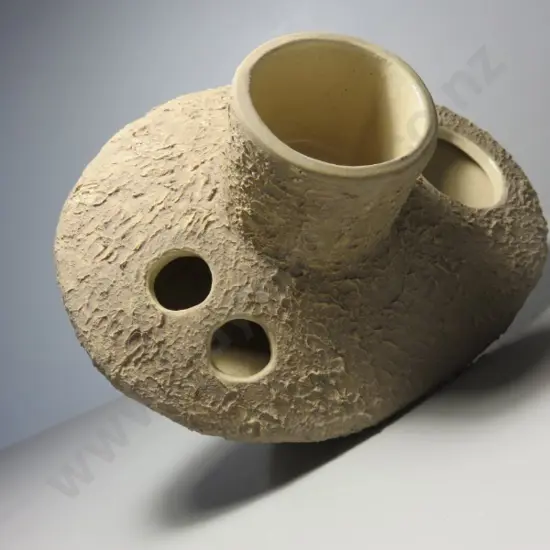Early freeform ikebana type vessel by Berkshire based potter Barbara Dowling