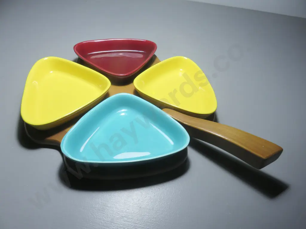 Mid-century Scandinavian nibbles platter by Swedish studio Jie Keramik Image 1++