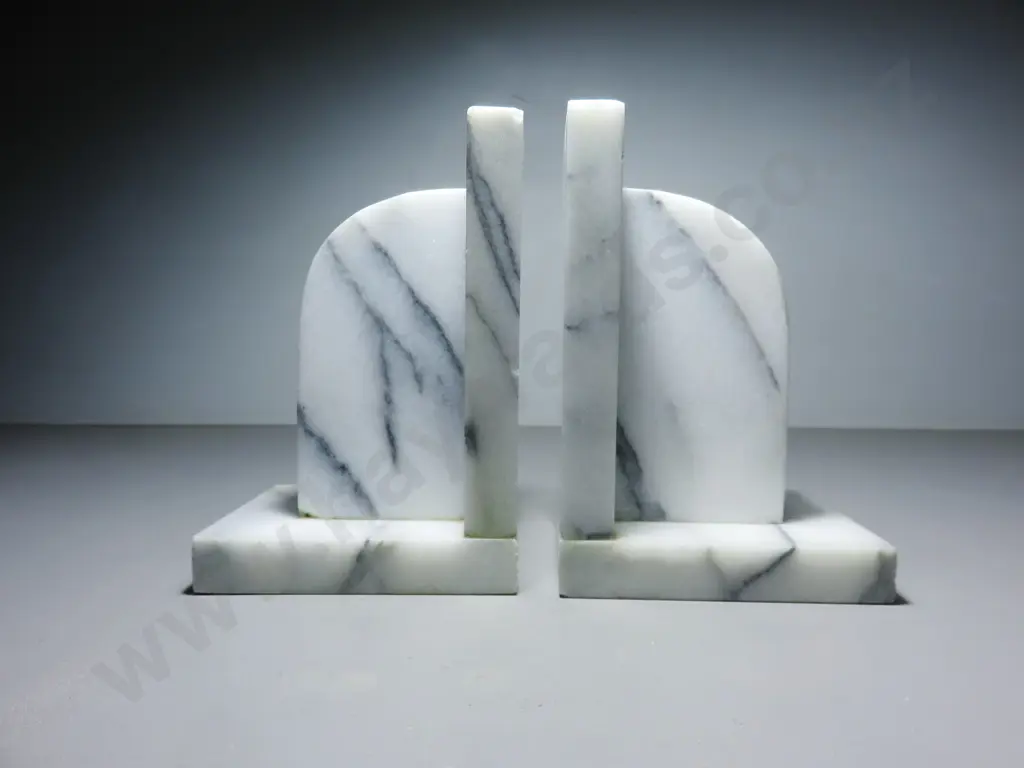 Vintage Italian Marble Book ends Image 1++