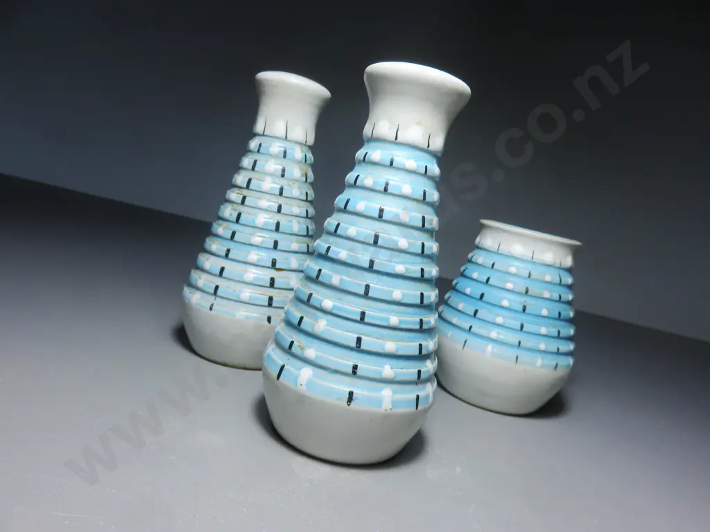 Three part mid-century English Denby Cruet set Image 1++