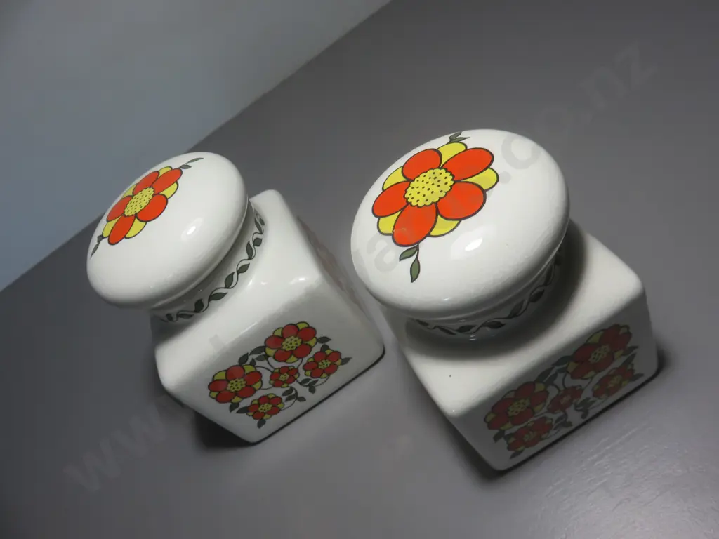 Pair of Taunton Vale kitchen storage canisters Image 1++