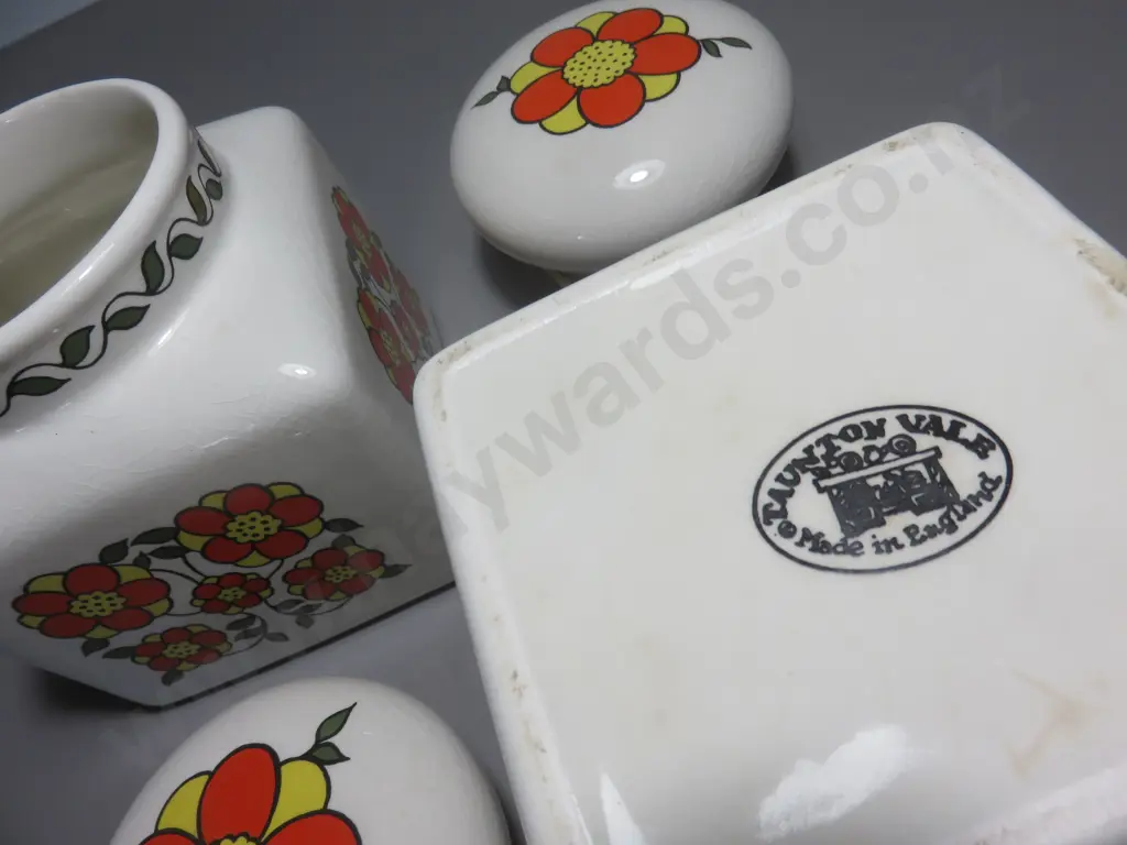 Pair of Taunton Vale kitchen storage canisters Image 1++