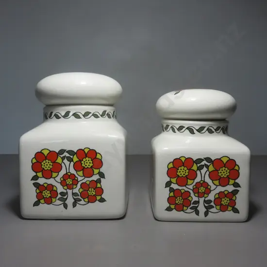 Pair of Taunton Vale kitchen storage canisters