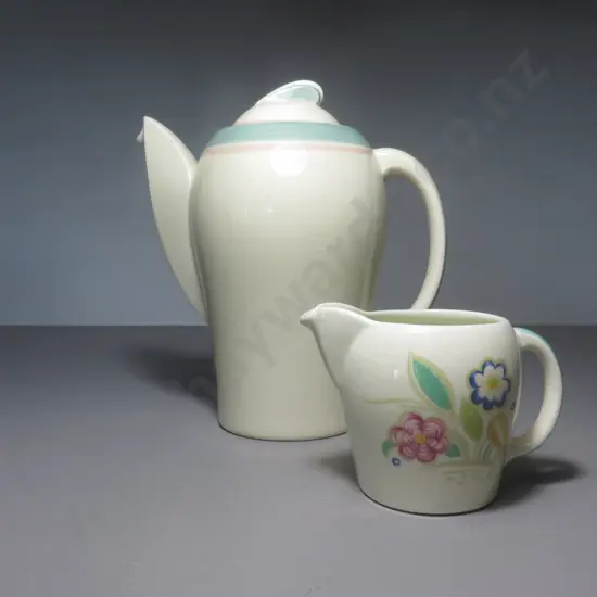 Susie Cooper art deco Coffee / Teapot with milk jug