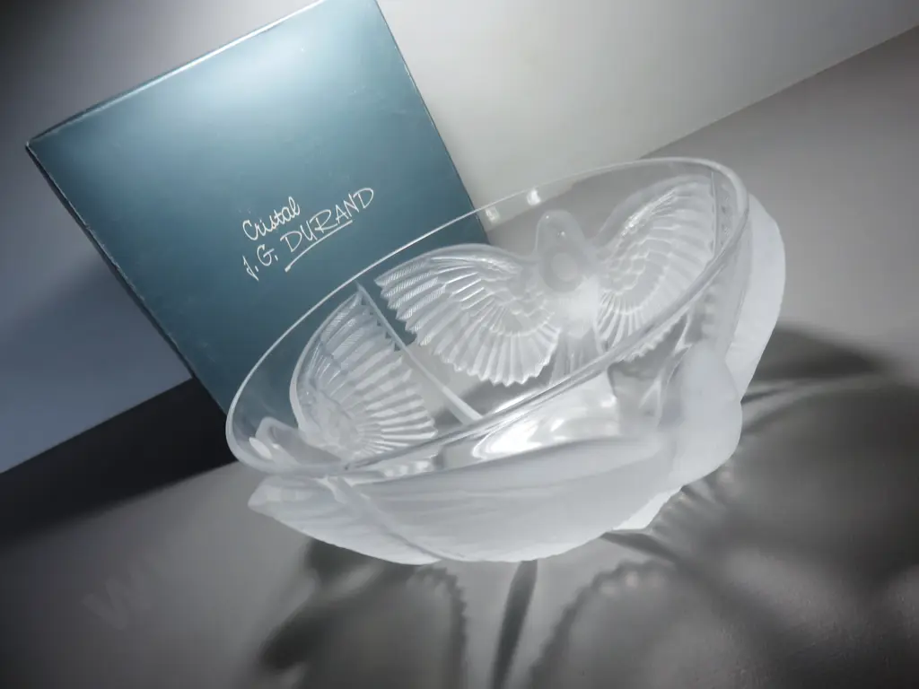 French J G Durand art glass “Paloma” bowl Image 1++
