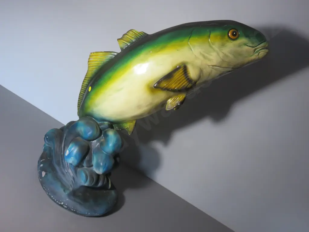 Large early fibreglass Kingfish shop display Image 1++