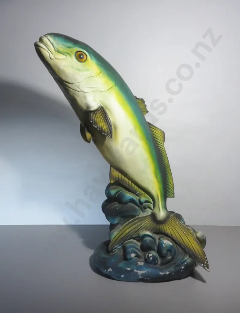 Large early fibreglass Kingfish shop display Image 1++