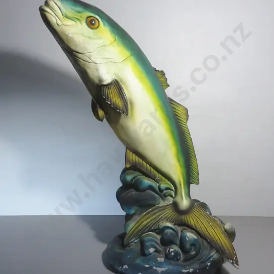 Large early fibreglass Kingfish shop display