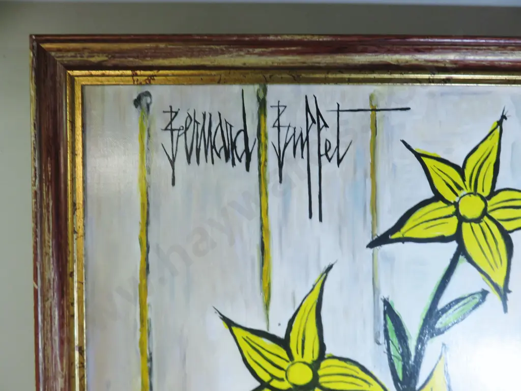 Original Bernard Buffet inspired oil on stretched canvas original art work Image 1++