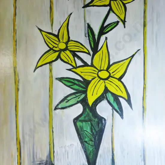 Original Bernard Buffet inspired oil on stretched canvas original art work