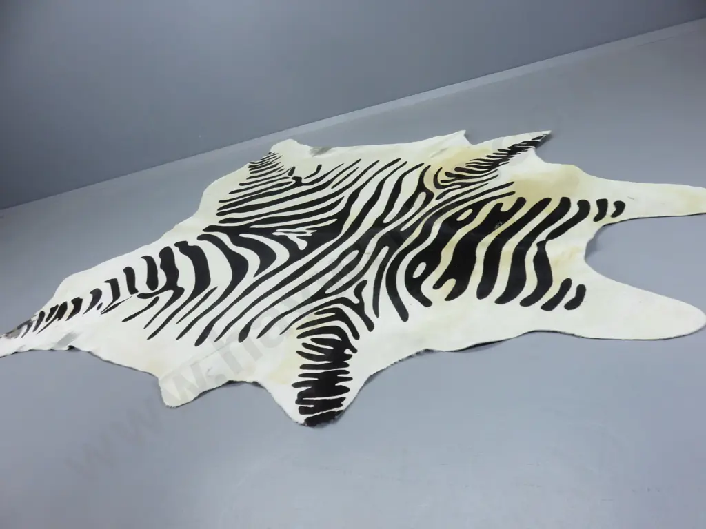 Cow Hide Zebra Skin Rug Image 1++