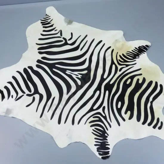 Cow Hide Zebra Skin Rug