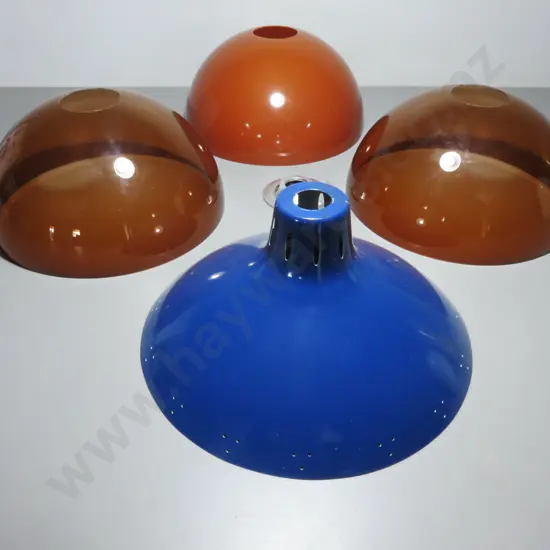 4 vintage lamp shades with galleries