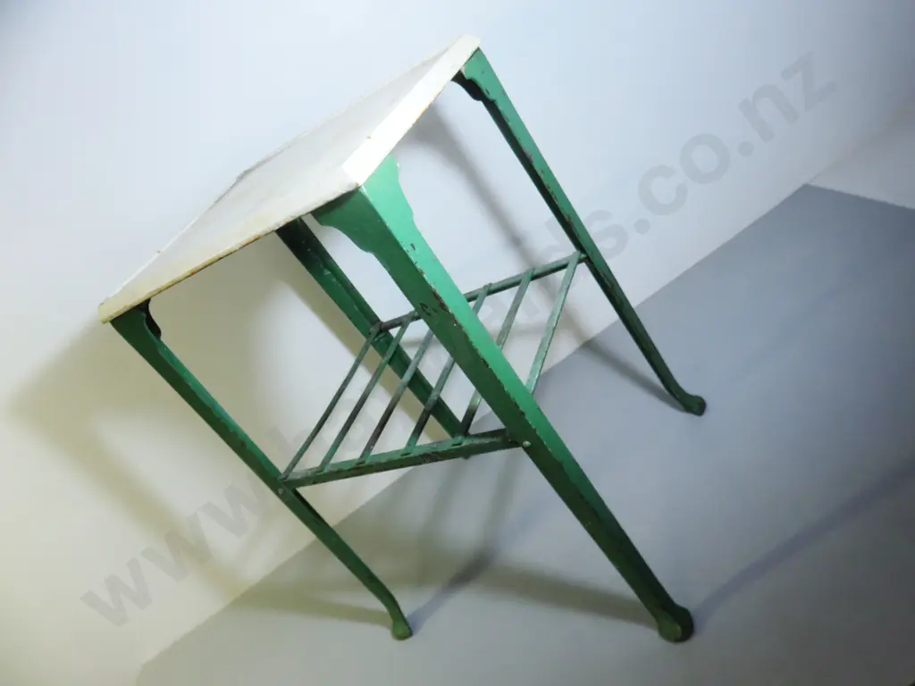 Industrial early 20th century cast metal table Image 1++