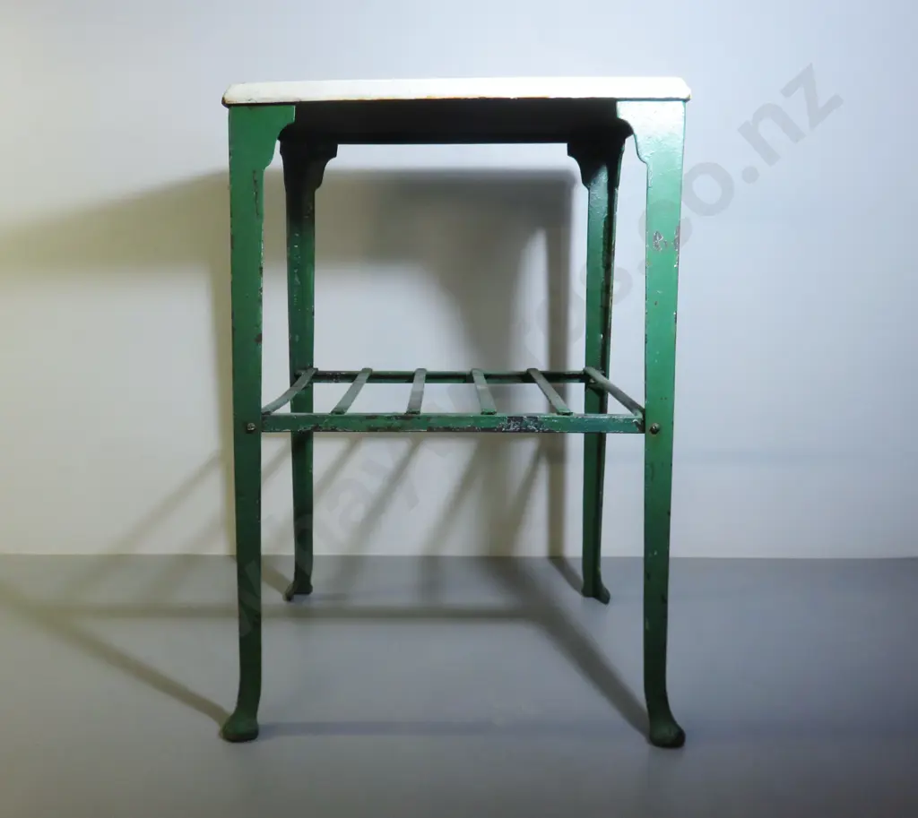 Industrial early 20th century cast metal table Image 1++
