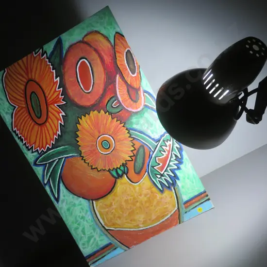 Original brightly coloured still life Flower art work