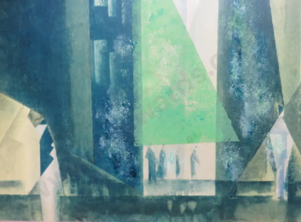 Modernist cubist landscape print Image 1++