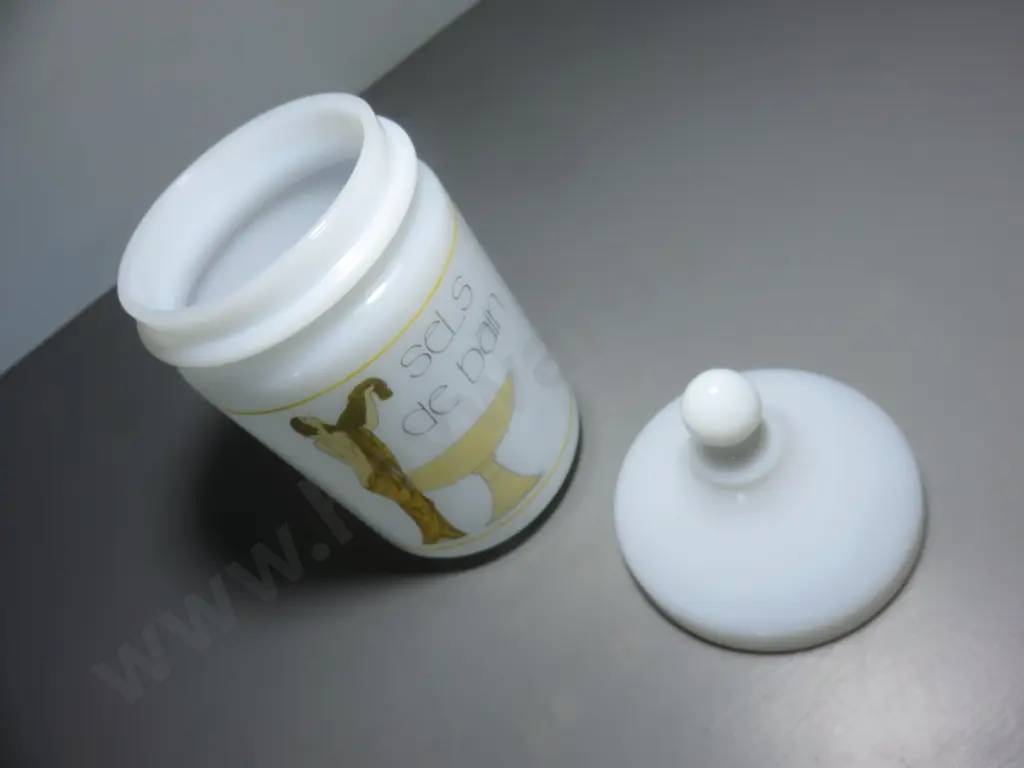 Vintage French Bath Salts Canister Image 1++