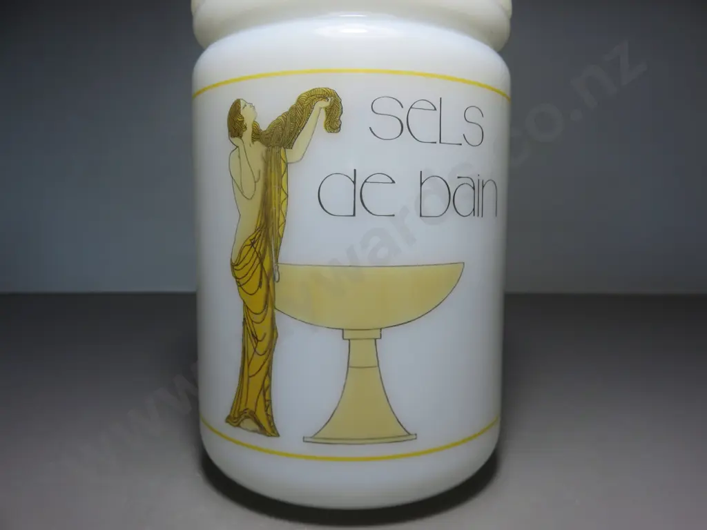 Vintage French Bath Salts Canister Image 1++