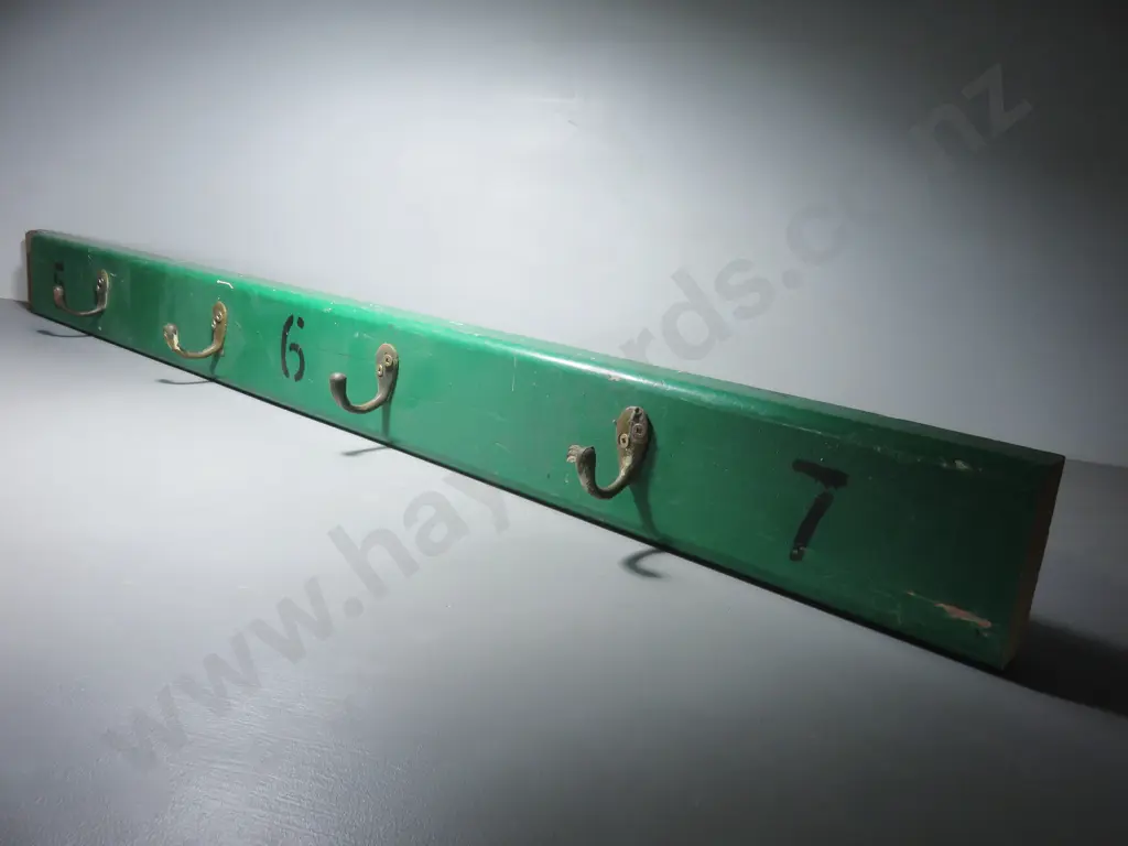 Coat rack made up of the demolished Carisbrook numbered seating Dunedin Image 1++