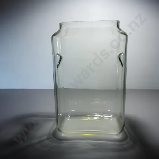 
Early 1900's American Pyrex automobile wet cell battery glass jar with integral handles
