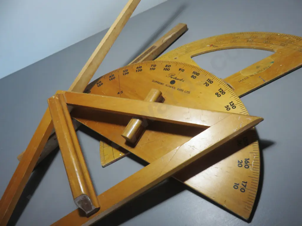 Set of vintage oversized timber teaching tools Image 1++