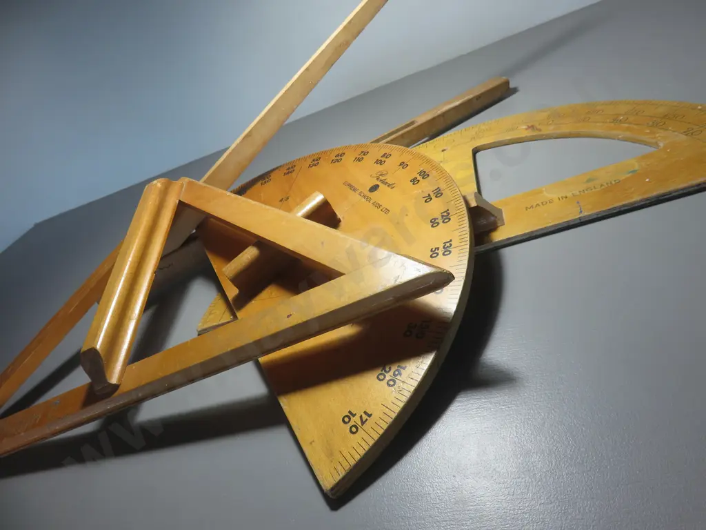 Set of vintage oversized timber teaching tools Image 1++