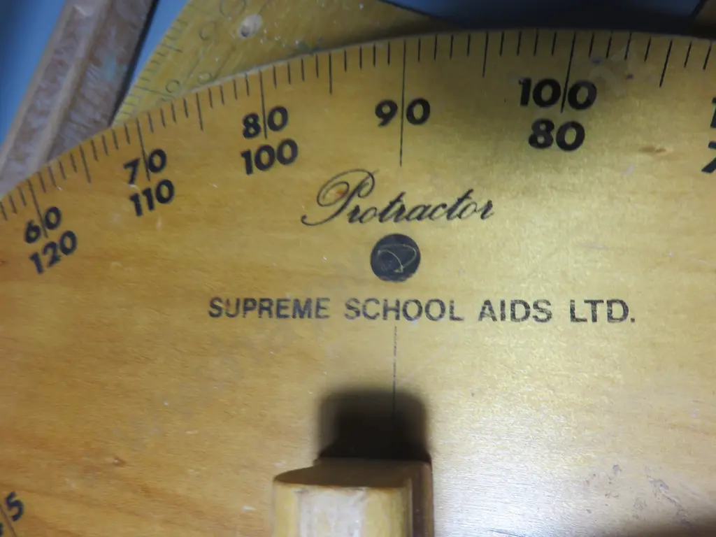 Set of vintage oversized timber teaching tools Image 1++