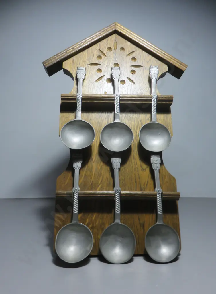 Decorative set of etain pur real pewter spoons of Holland Image 1++
