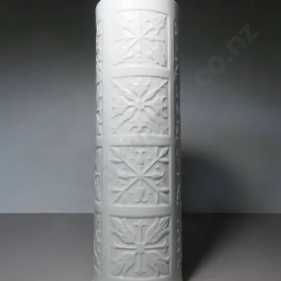 Tall glazed cylindrical vase from the Edelstein of Bavaria studio
