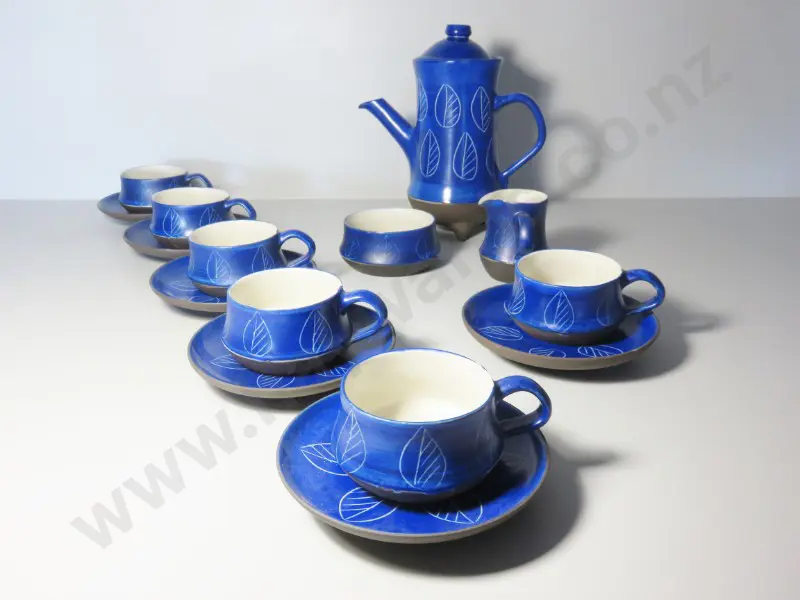 Mid-century Scandinavian Willer Keramik studio coffee service from Denmark Image 1++