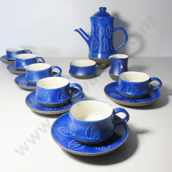 Mid-century Scandinavian Willer Keramik studio coffee service from Denmark