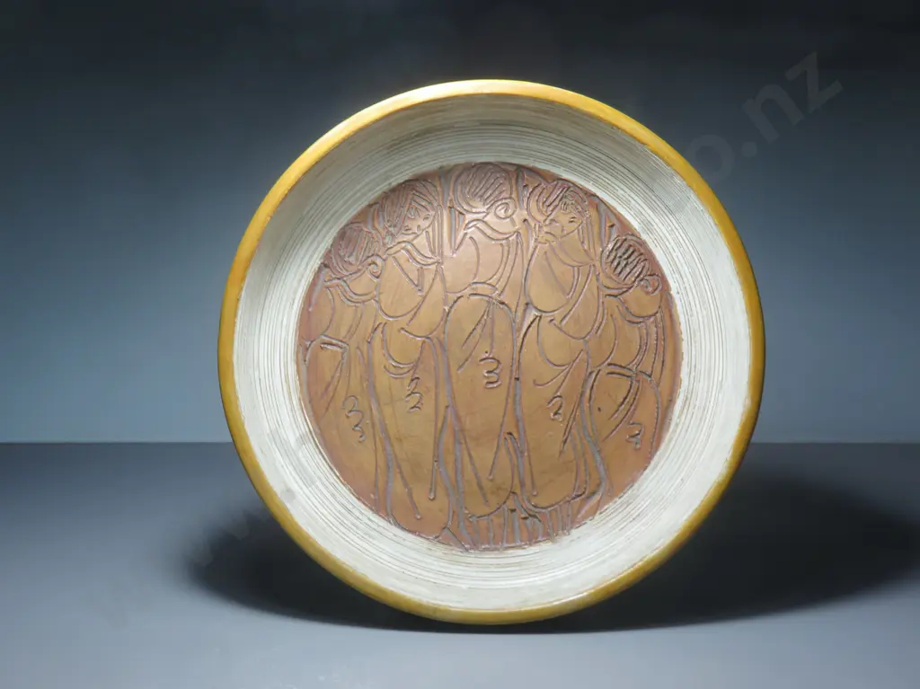 Classic mid-century Fratelli Fanciullacci round flat based bowl Image 1++