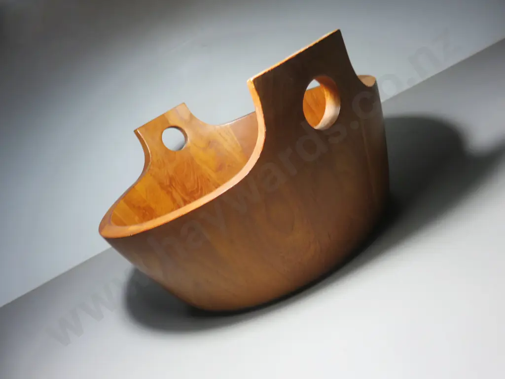 Superb oversized staved Teak Richard Nissen mid-century Danish wine bucket / ice store Image 1++