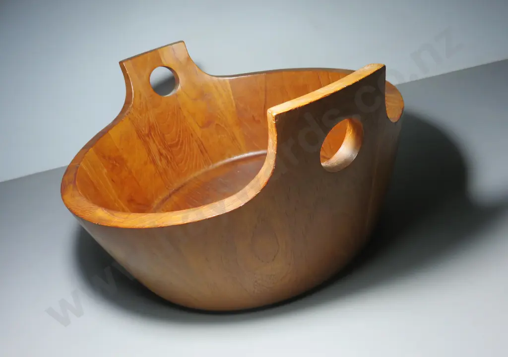 Superb oversized staved Teak Richard Nissen mid-century Danish wine bucket / ice store Image 1++