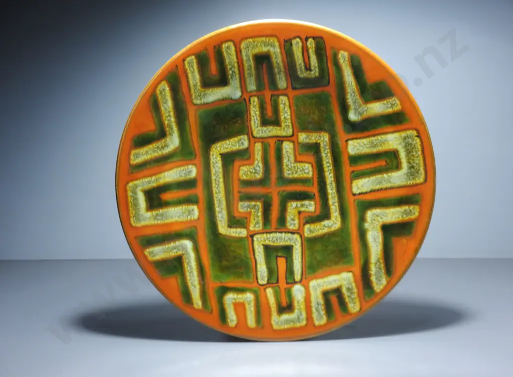 Early studio Poole Pottery Delphis Charger Image 1++