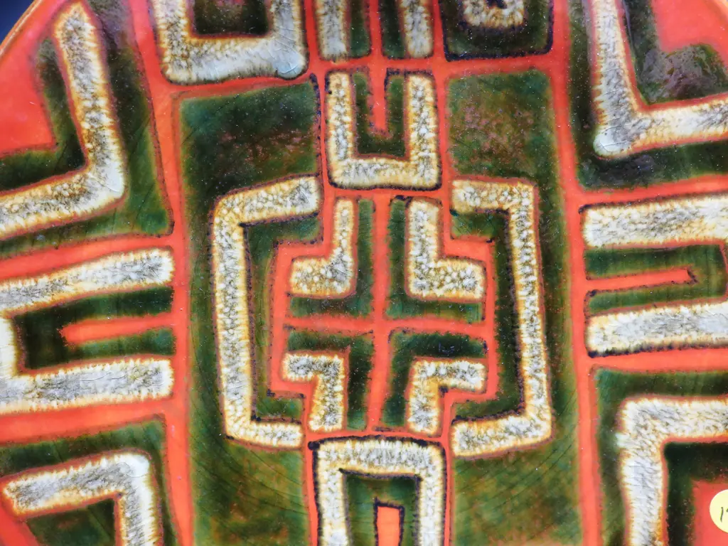 Early studio Poole Pottery Delphis Charger Image 1++